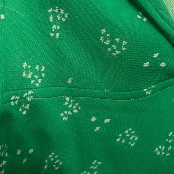 Vintage Emerald Floral Maxi Dress - Picture 4 of 6